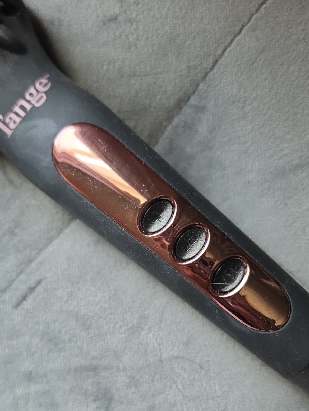Lange Black and Rose Gold Heated Straightening Brush - Picture 3 of 4